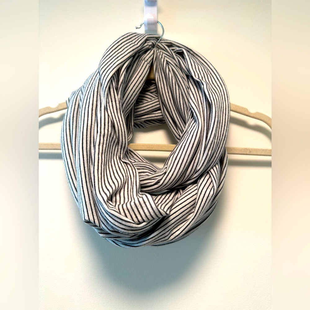 Wrap around striped tshirt scarf from American apparel.